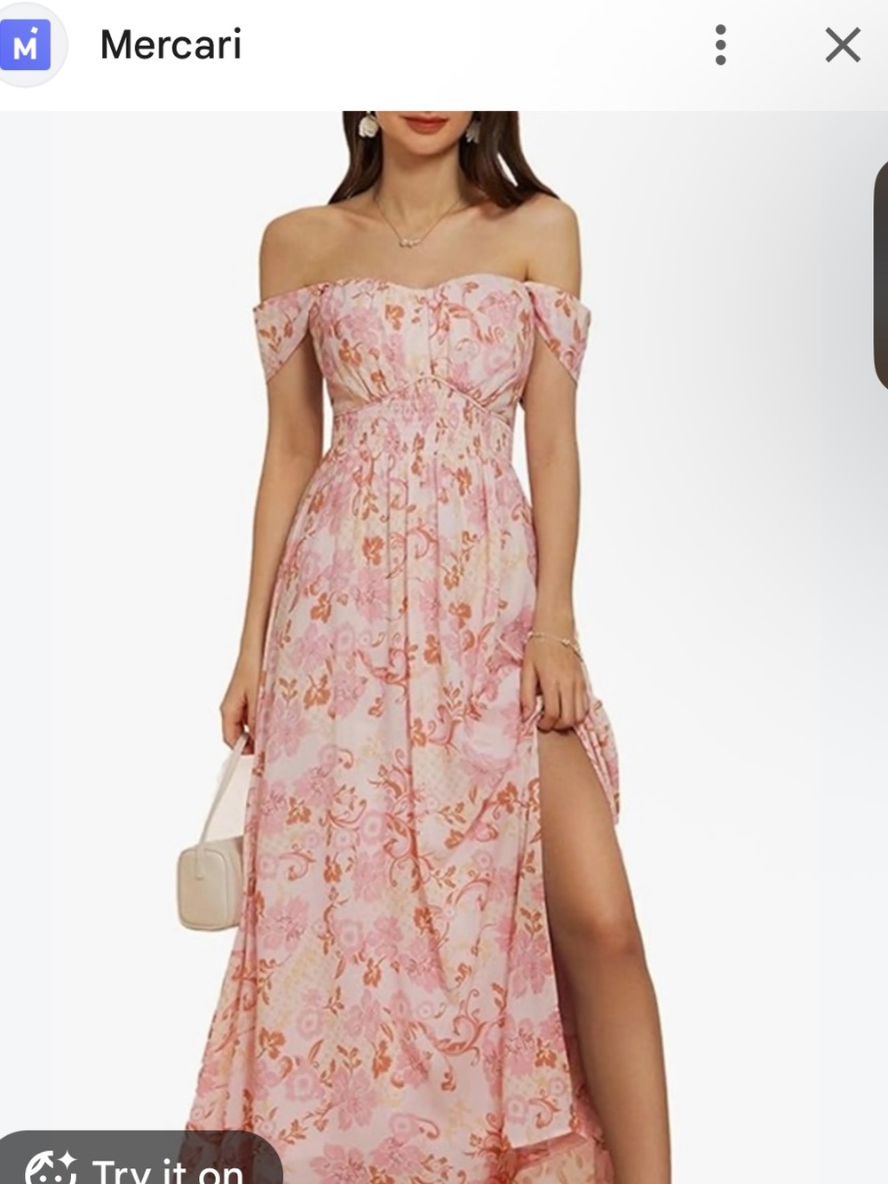 GRACE KARIN Women's Summer Front Slit Chiffon Maxi Dress medium New